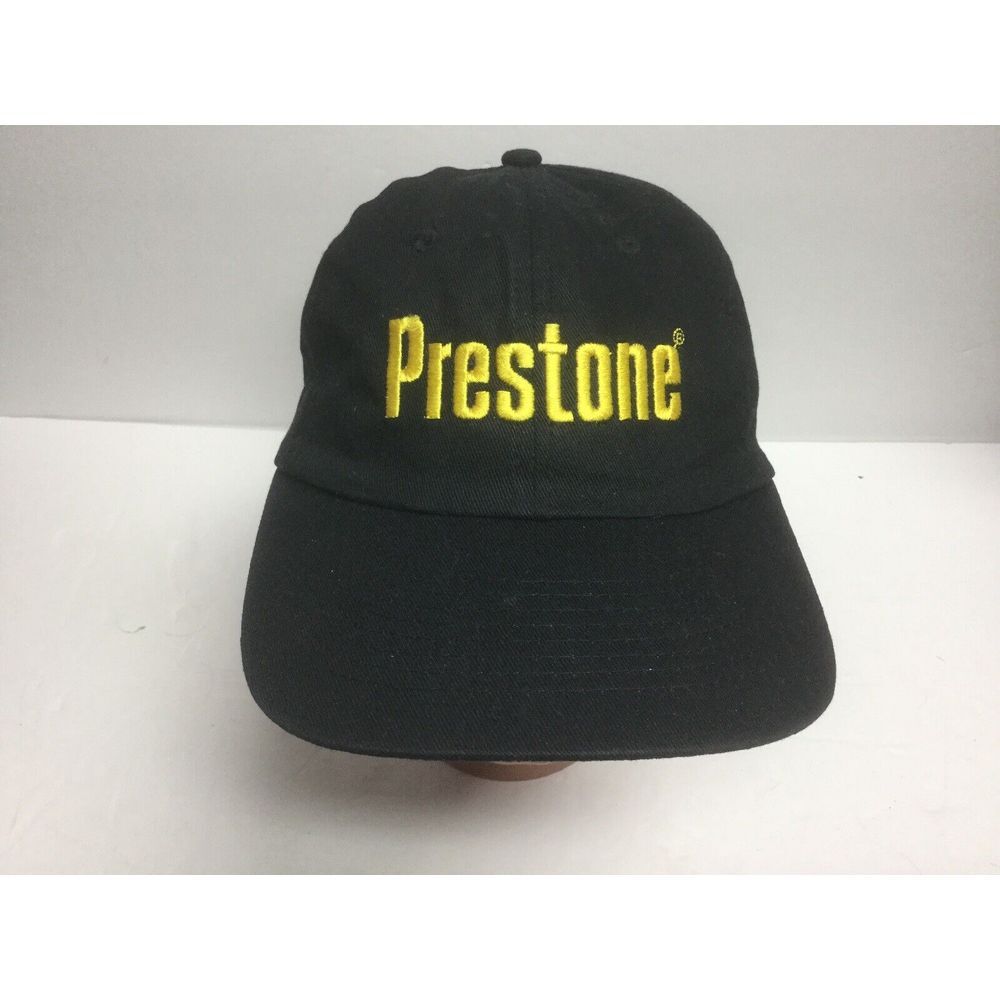 Prestone Racing Hat Flat Brim Black And Yellow Men's Snapback Baseball Cap